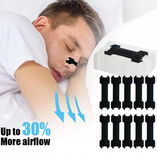 10/60/100Pcs Black Nose Strips Extra Strength Nasal Strip Better Breath Non-Invasive Anti Snoring Strips for Adult and Child