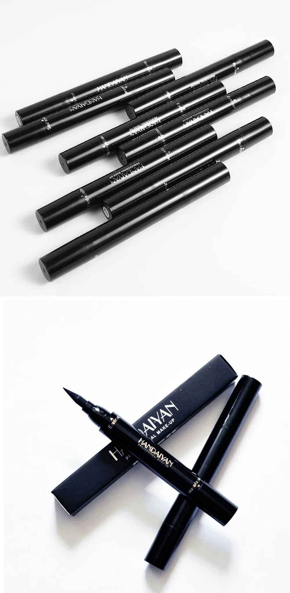 Seal Stamp Liquid Eyeliner Pen Waterproof Fast Dry Green Black Eye Liner Pencil with Eyeliner Cosmetic Dual-ended Eyeliner Stamp