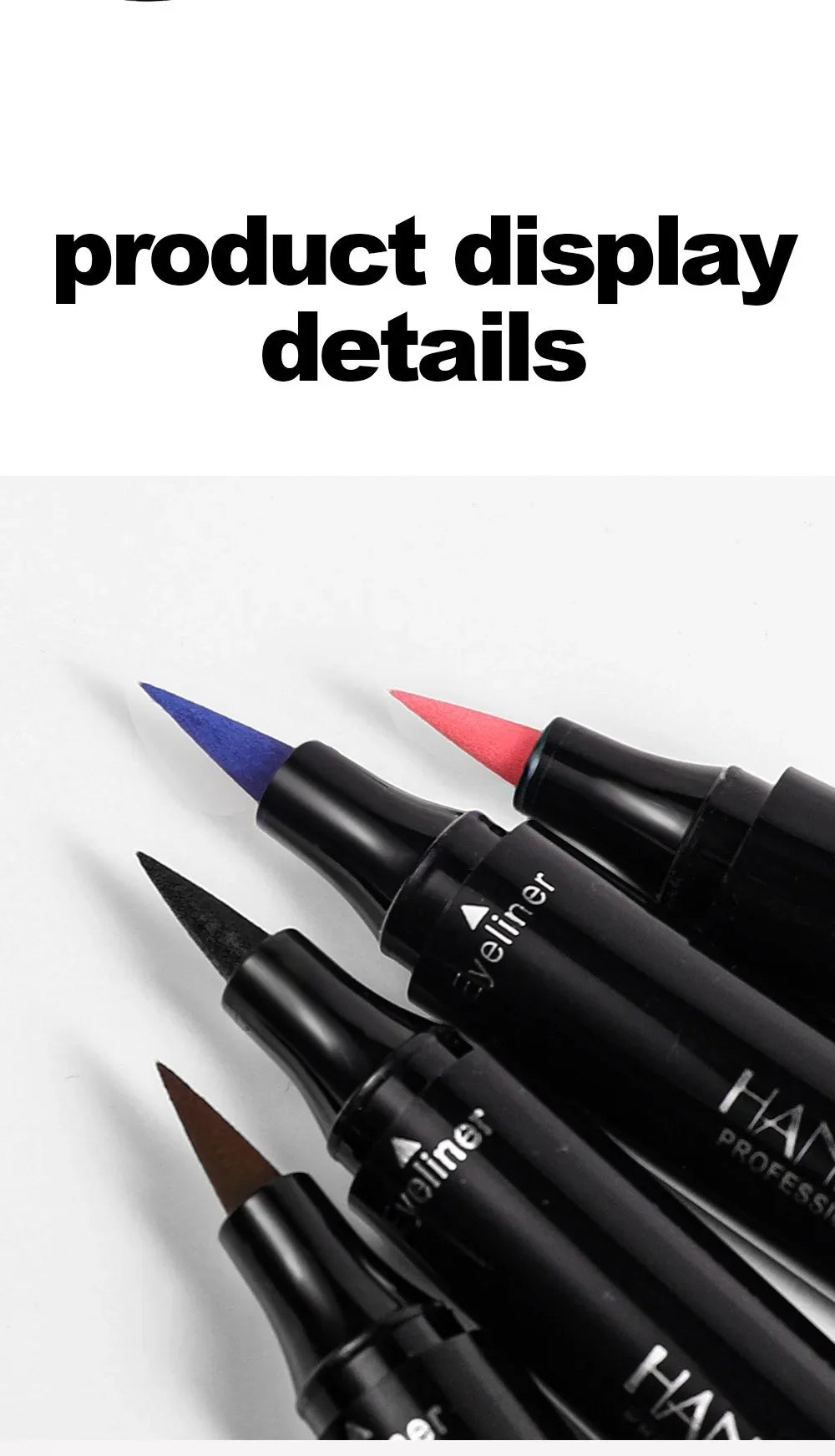 Seal Stamp Liquid Eyeliner Pen Waterproof Fast Dry Green Black Eye Liner Pencil with Eyeliner Cosmetic Dual-ended Eyeliner Stamp