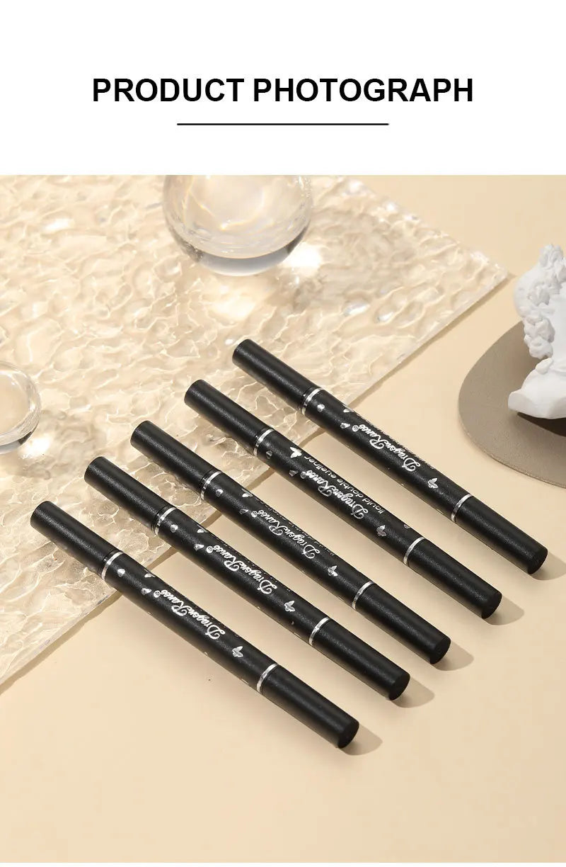 2 IN 1 Butterfly Seal Eyeliner Pen Star Moon Stamp Long-Lasting Waterproof Black Liquid Eye Liner Pencil Eyes Makeup Cosmetic